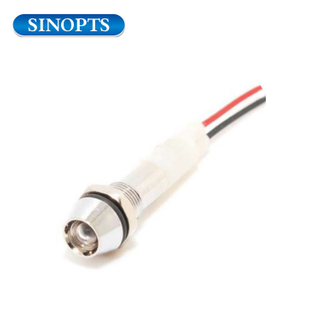 خط شريط المعادن الأحمر 6V LED LID 6MM مؤشر ضوء