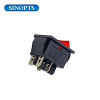 4 دبوس LED Mini Black Ship Type Switch