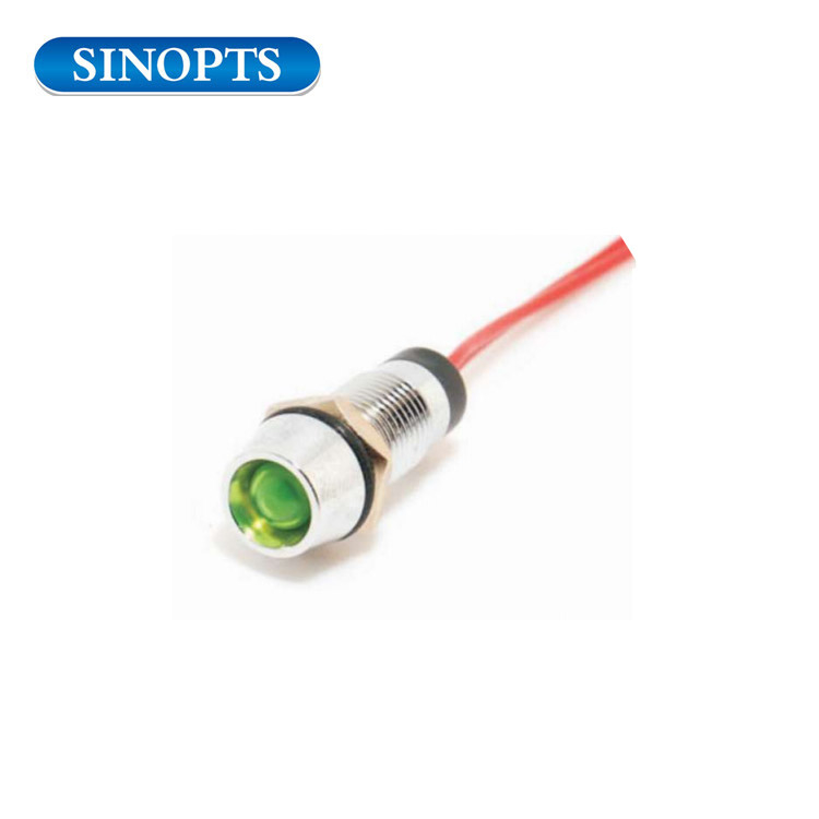 12 فولت 8 ملم مصباح مؤشر مؤشر LED العاكس