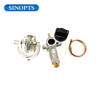 الألومنيوم التجاري LPG NG Gas Fryer Griddle Failure 250000 BTU التحكم في صمامات الأمان مع Piezo Spark و Pilot